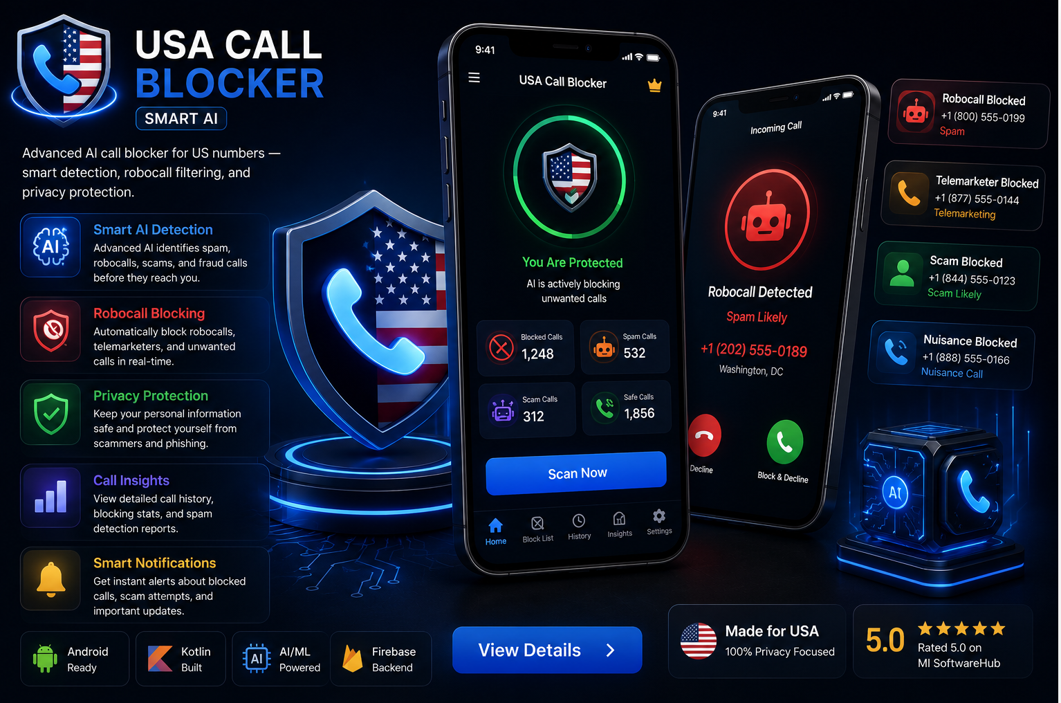 USA Call Blocker - Smart AI thumbnail